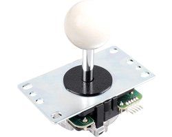 Arcade Joystick - Controller Stick - Spelbesturing - Originele Sanwa Componenten - 10.4 x 8.4 x 6.6 cm - Wit