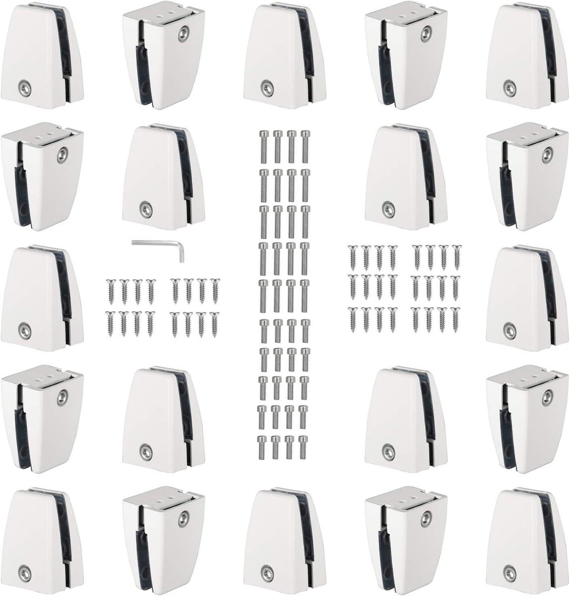Bureau Partitie Beugels - Bureau Divider Klemmen - Privacy Creëren - Verstelbare Breedte - 0-12 mm - Wit