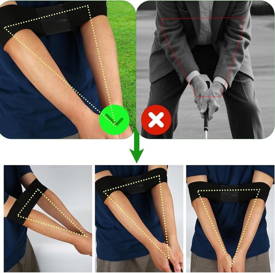 Golf Grip Trainer en Swing Correctie Armband - Verbeter Handpositie en Swingmechanisme met Effectieve Trainingshulpmiddelen voor Golfvaardigheden van Merkloos — afbeelding 4