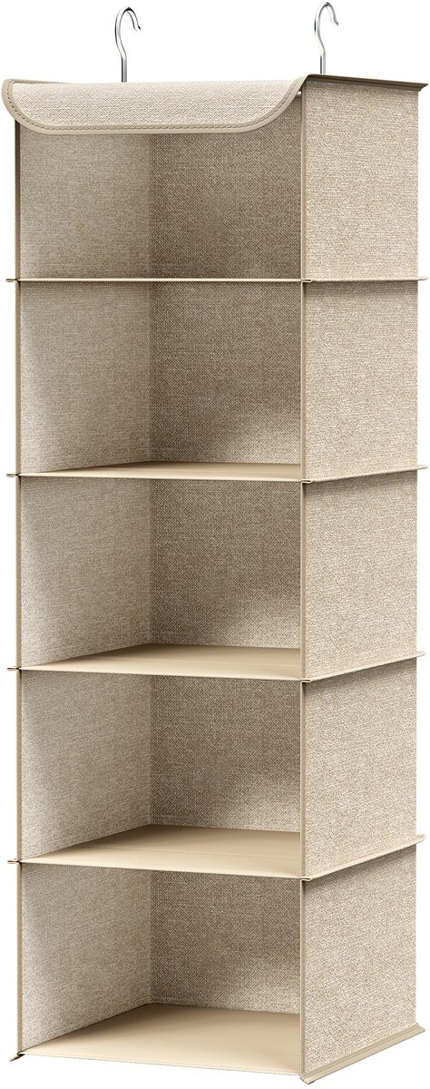 SONGMICS RCH005Y01 - Hangende Organizer Kast - Opvouwbaar - Met Bamboe Inzetstukken