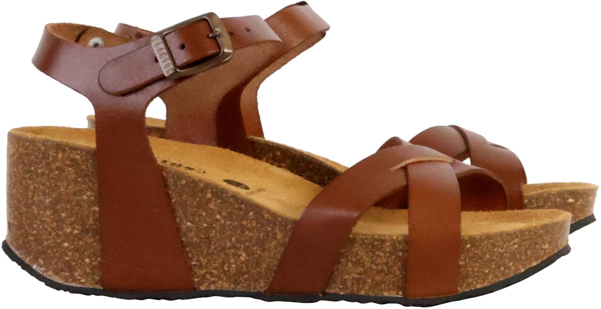 So Final leren sandalen met sleehak