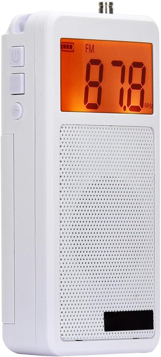 Draagbare AM FM Radio - Zakradio Digitale Tuner - Reizen Muziek Luisteren - 100 Zendergeheugen - Compact Lichtgewicht