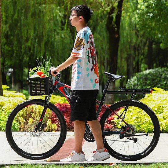 Fietsmandje opvouwbaar - Fietsmand - Hondenfietsmand - Fietskrat - Fietsmand voor voor- en achteraan - met handvat en haken - belastbaarheid 5 kg - 31.5*22.5*20.5CM van Merkloos — afbeelding 3