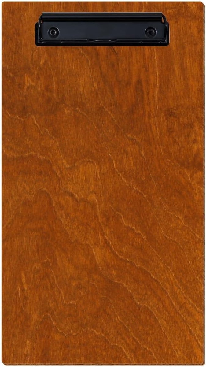Houten Klembord - Drankkaart Houder - Horeca Gebruik - Stabiel Multiplex - 16 x 33 cm - Bruin