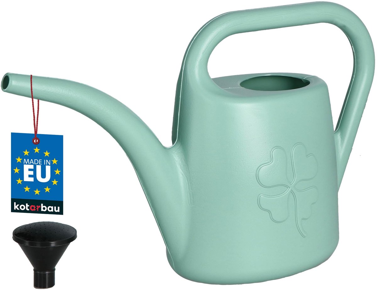 KOTARBAU® Gieter, Kunststof, 1.8 L, Salie, Plantengieter, Afneembare Broes, Voor Binnen En Buiten, Bloemengieter, Gieter voor Binnen, Ergonomisch Ontwerp