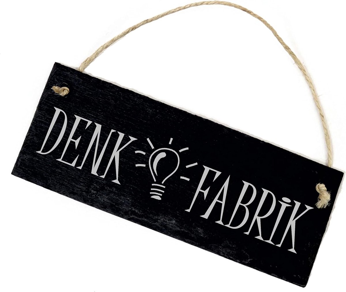 Leistenen Bord - Naambordje Decoratie - Creatieve Werkplaats - Handmatig Verfraaid - 22 x 8 cm - Grijs