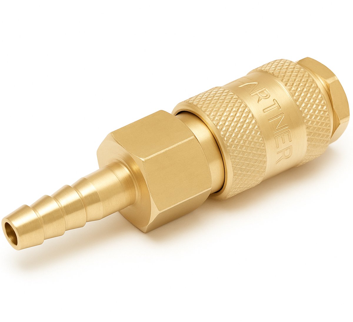 Partner - Pneumatische Snelkoppeling - Messing - 10mm - Corrosiebestendig