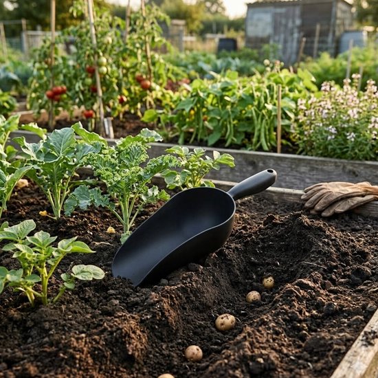 Pro Garden Multischep - 2x - kunststof - donker grijs - handschep - schepje - 33 cm — afbeelding 3