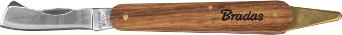 Bradas V-Series - Vouwbaar Tuinmes - Roestvrij Staal - Houten Handvat - 12x2,8x1 cm