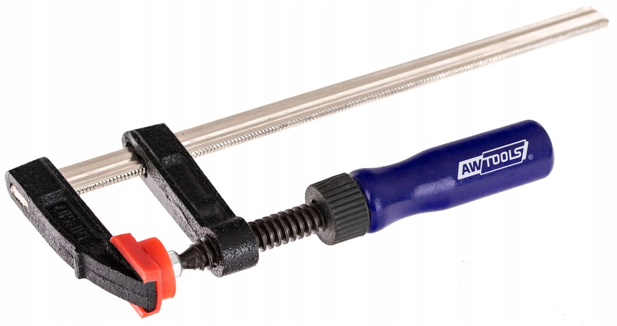 Awtools - Houtbewerkingsklem Type F - 120 x 1500 mm - Staal en Gietijzer - Ergonomische Handgreep
