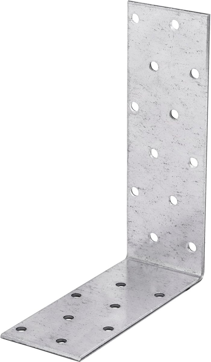 Stalen Ankers - Hoekverbinders - Bouw Montage - Zware Belasting - 120x95x40x2mm - Verzinkt