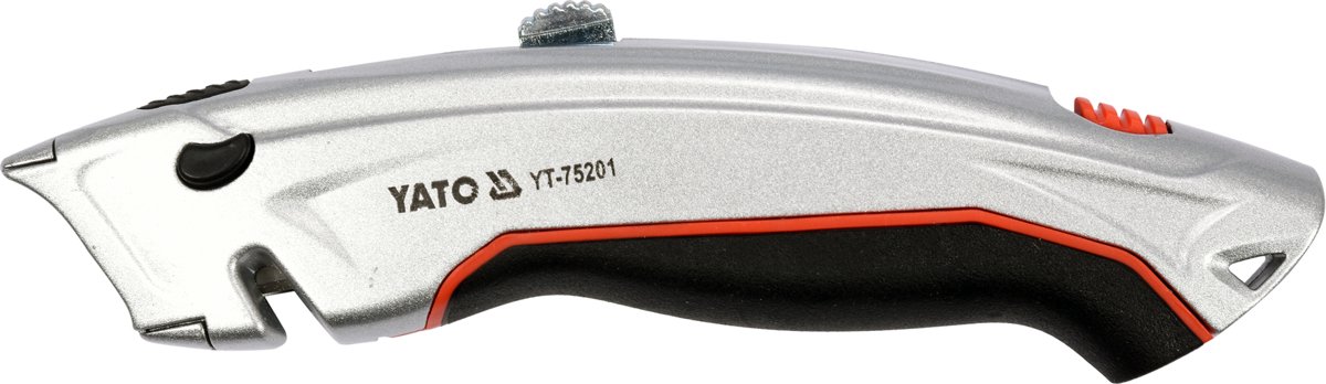 YATO YT-75201 - Veilig Trapeziummes - Automatisch Terugtrekbaar Mes - Ergonomische Handgreep - Zinklegering