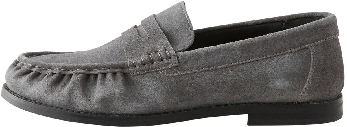 Next - Heren - N. Premium suède pennyloafers - Grijs