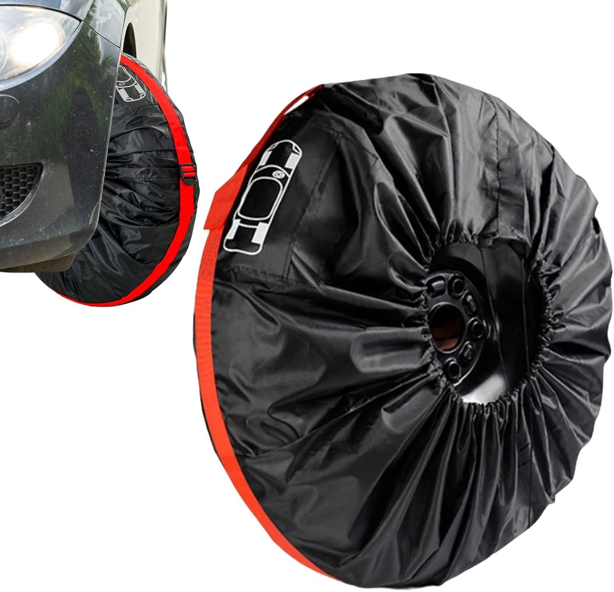 Reservewielhoes - Bandenhoes Beschermhoes - Band Beschermen - Slijtvast Winddicht - 13-18 inch - Zwart