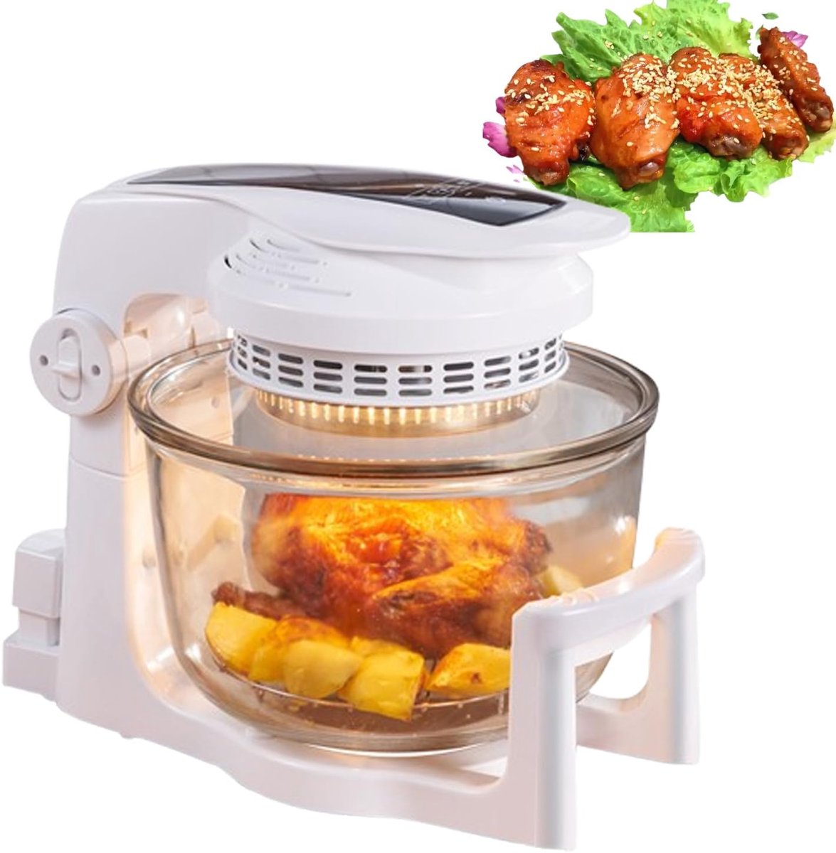 Heteluchtfriteuse - Airfryer Oven - Snel Koken - Met Kijkvenster - 10 Liter Capaciteit