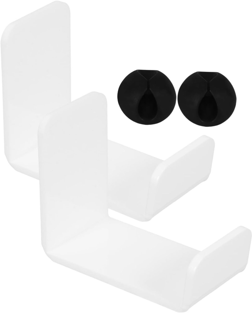 Koptelefoon Hanger - Headset Rek - Opbergen - Zelfklevend - 7.9 x 4.5 x 6.6 cm - Wit