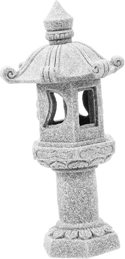 Miniatuur Tuinbeeld - Pagode Ornament - Landschapsdecoratie - Duurzaam Steen Materiaal - 65 x 65 x 65 cm - Zoals Getoond
