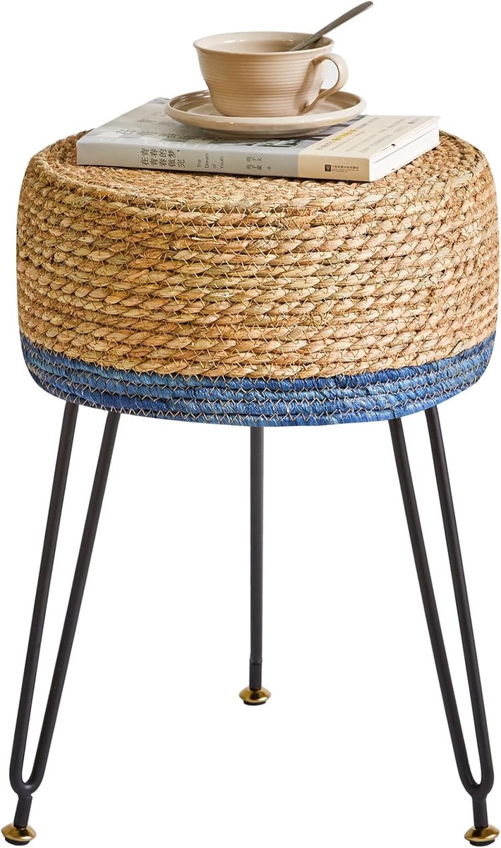 Voetbank - Voetenbankje - Ontspannen Zitten - Praktisch Design - 32x32x45 cm - Blauw