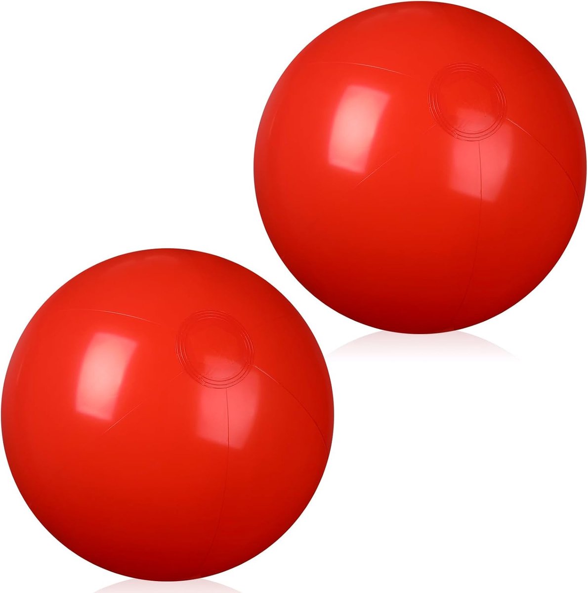 Opblaasbare Strandbal - Zomer Decoratie - Zwembad Feest - 24 Inch Groot - 18 Inch Opgeblazen - Rood