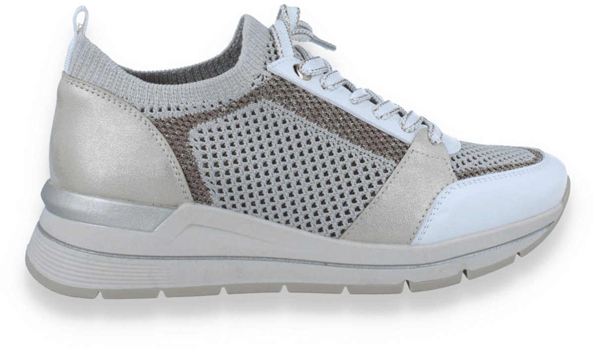 Double Heart Dames Sneaker Wit/beige | Maat: 39