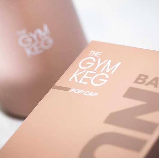 The Gym Keg Waterfles 2,2 Liter - Sportfles met Beschermhoes & Handvat - BPA-vrij - Voor Fitness, Workout & Yoga - Nude — afbeelding 4