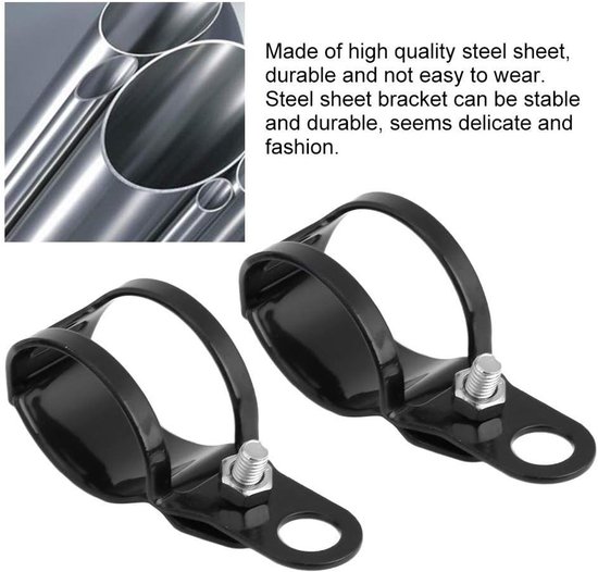 Motorfiets Beugels - Verlichting Houder - Voorvork Montage - Verstelbaar 30-45mm - Set van 2 - Zwart — afbeelding 4