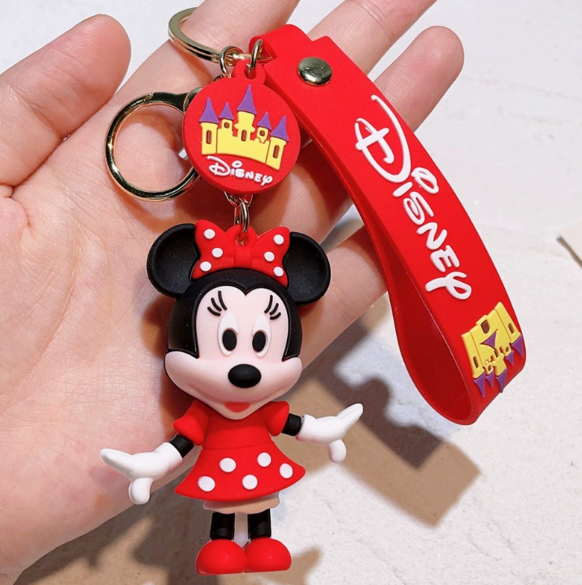Pradeo - Alternatieve Sleutelhanger Van Disney Minnie Mouse - Hard Siliconen - Cadeau Voor Volwassenen en Kinderen - Geschenk Voor Verjaardagen en Feestdagen - Cadeautje Voor Hem & Haar - Key Chain