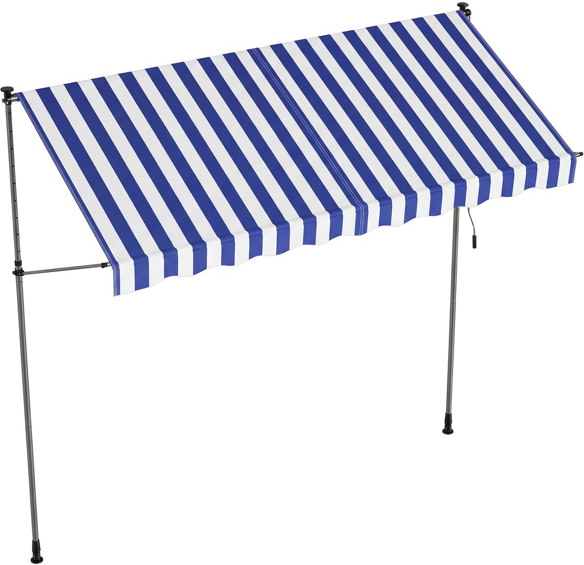 SONGMICS - Zonnescherm - Balkon Zonnescherm met Handmatige Bediening - Hoogte Verstelbaar - Voor Terras en Tuin
