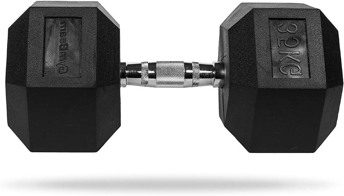 Zeshoekige Halter - Dumbbell - Krachttraining - Antislip Rubberen Oppervlak - 15 kg