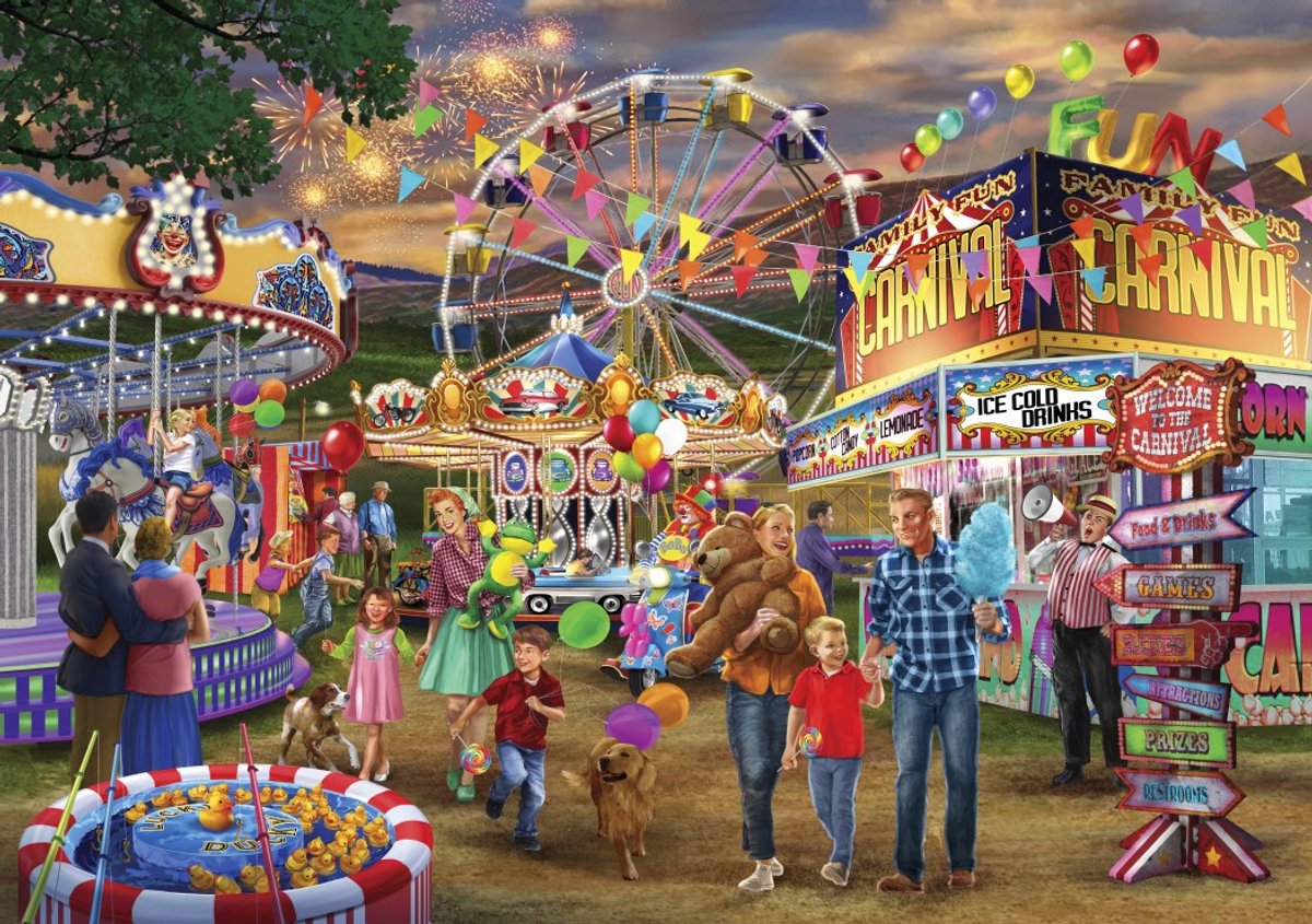 Bluebird Puzzle Family Fun Carnival - legpuzzel 2000 stukjes kermis.