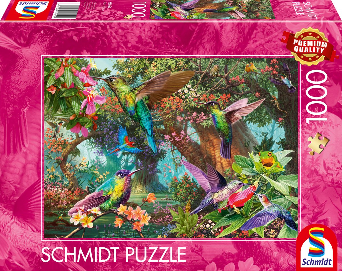 Schmidt - Legpuzzel - Kleurenspel van de kolibries - 1000 stukjes - Volwassenen - vanaf 12 jaar