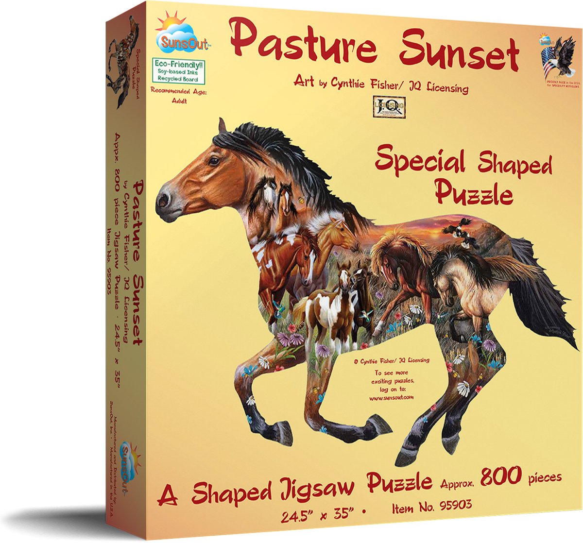 Legpuzzel - Contourpuzzel - 800 stukjes - Pasture Sunset - SunsOut