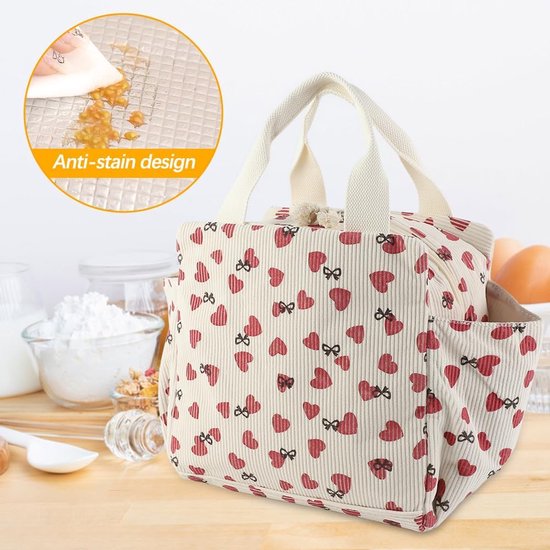 Picknicktas - Picknickmand - Lunchtas - Lunch Bag - Koeltas - Koelrugtas - Koelrugzak - Cooler Bag - Thermotas - Corduroy - 12L - Liefde - van Imperatoris van Imperatoris — afbeelding 3