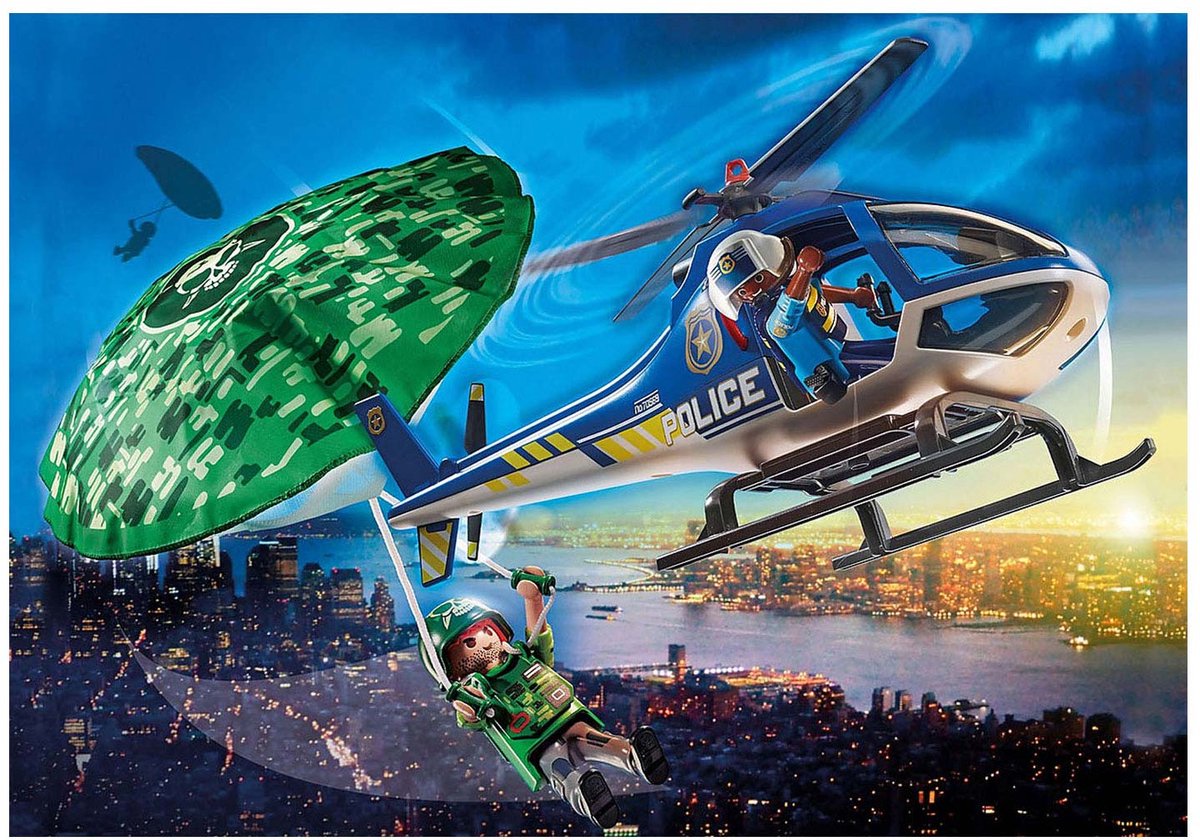 PLAYMOBIL City Action Politiehelikopter: parachute-achtervolging - 70569 — afbeelding 9