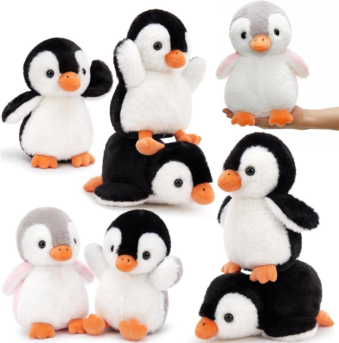Pinguïn Pluche Speelgoed - Knuffeldieren - Kinderfeest Decoratie - Duurzame Tederheid - 25 cm - Grijs
