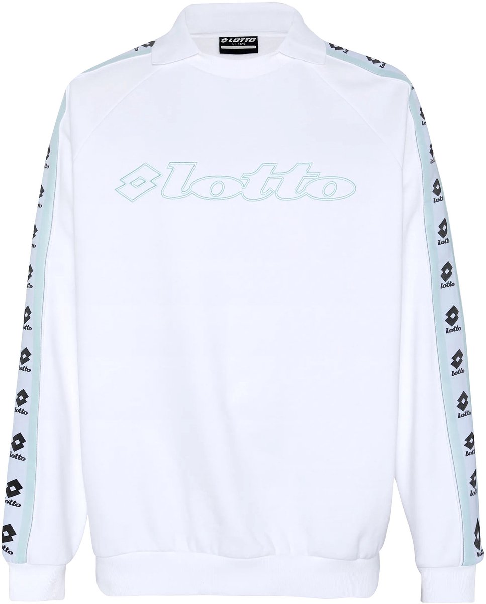 Lotto herensweatshirt 1325016 Trainingspullover Loose Fit Wit