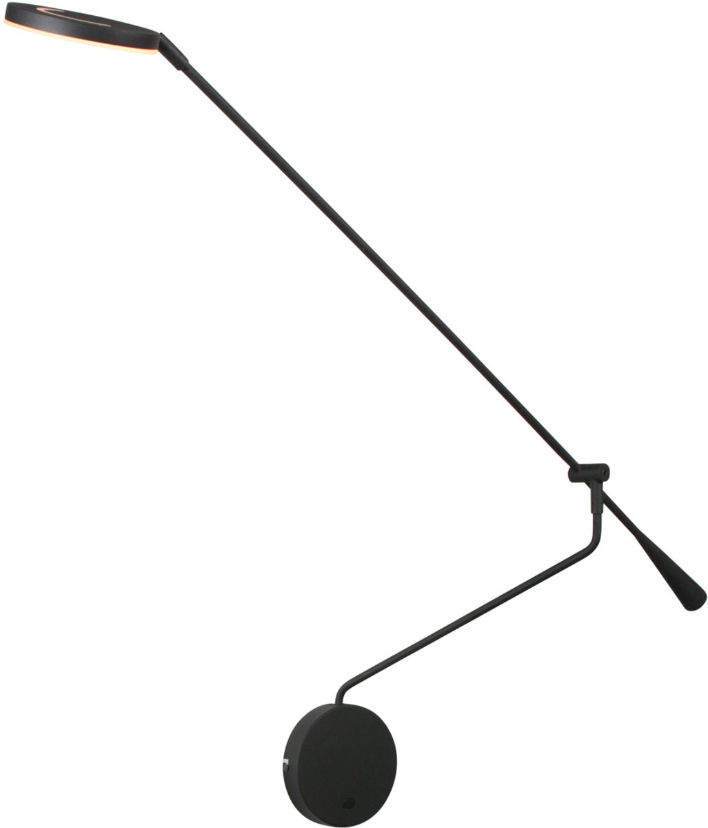 Steinhauer Exclusive - wandlamp - Soleil2 - zwart - kunststof metaal - bedlampje - LED - 4387ZW