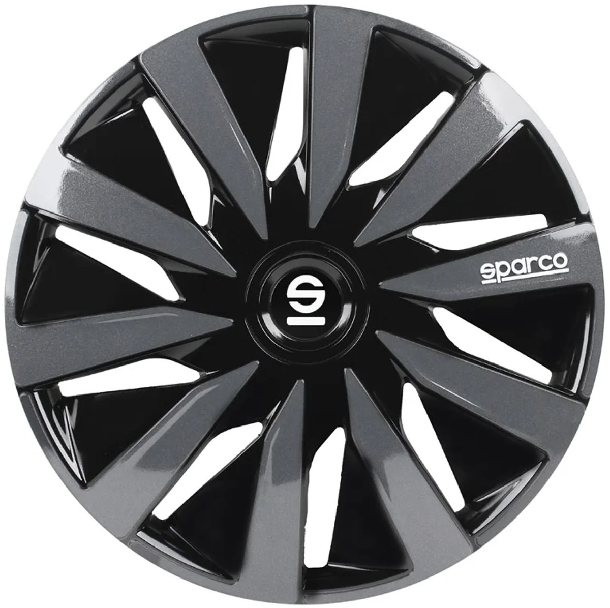 Sparco Wieldoppen Lazio 13 inch Zwart Grijs - 4 stuks
