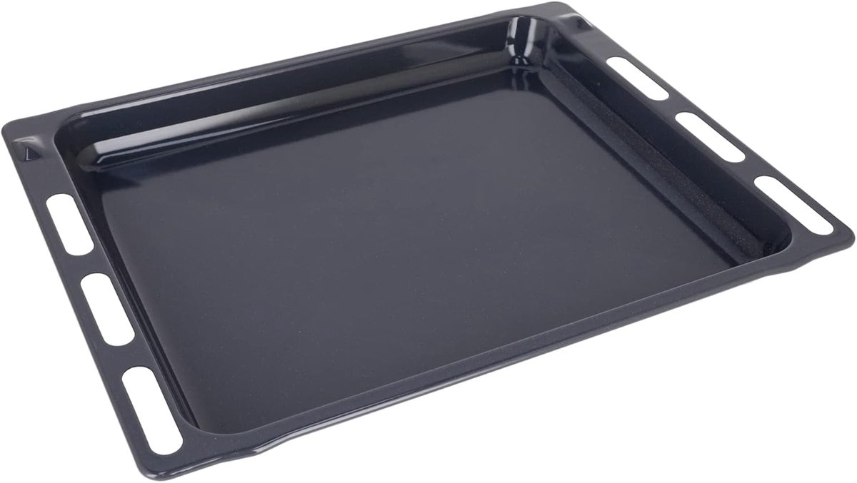 Emaille Grill Bakplaat - Oven Pan - Oven Reinigen - Vaatwasserbestendig - 47.5 x 36.5 cm - Zwart