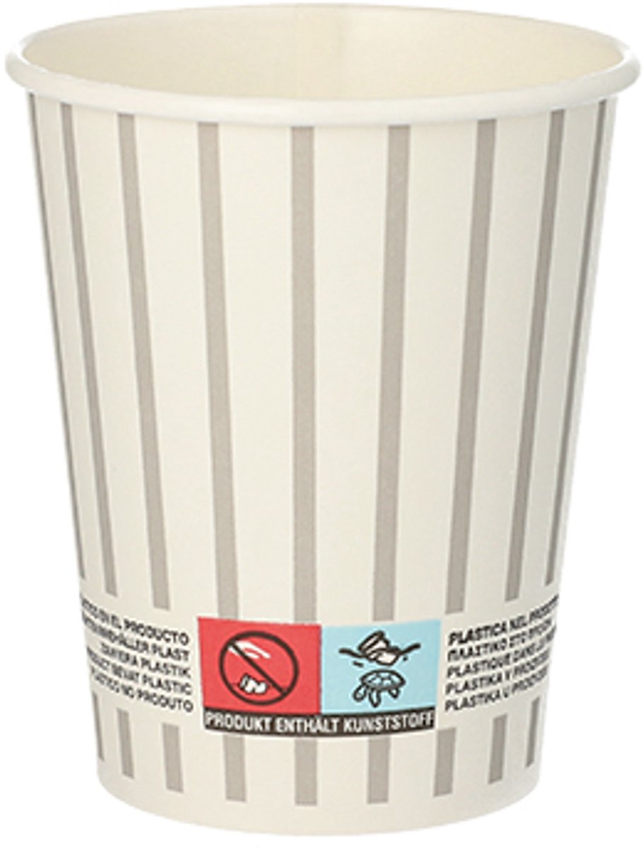 20x 20 Drinkbekers Karton 02 l Ø 8 cm · 91 cm grijs/zilver Wine / Gin Tonic