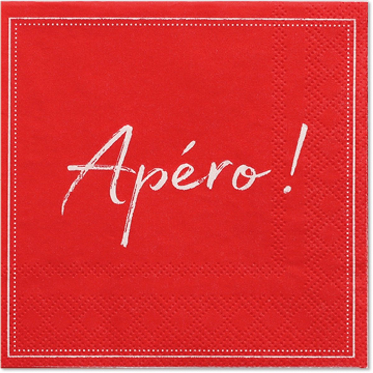 14x 20 Servetten 3-laags 1/4 vouw 25 cm x 25 cm rood Apero