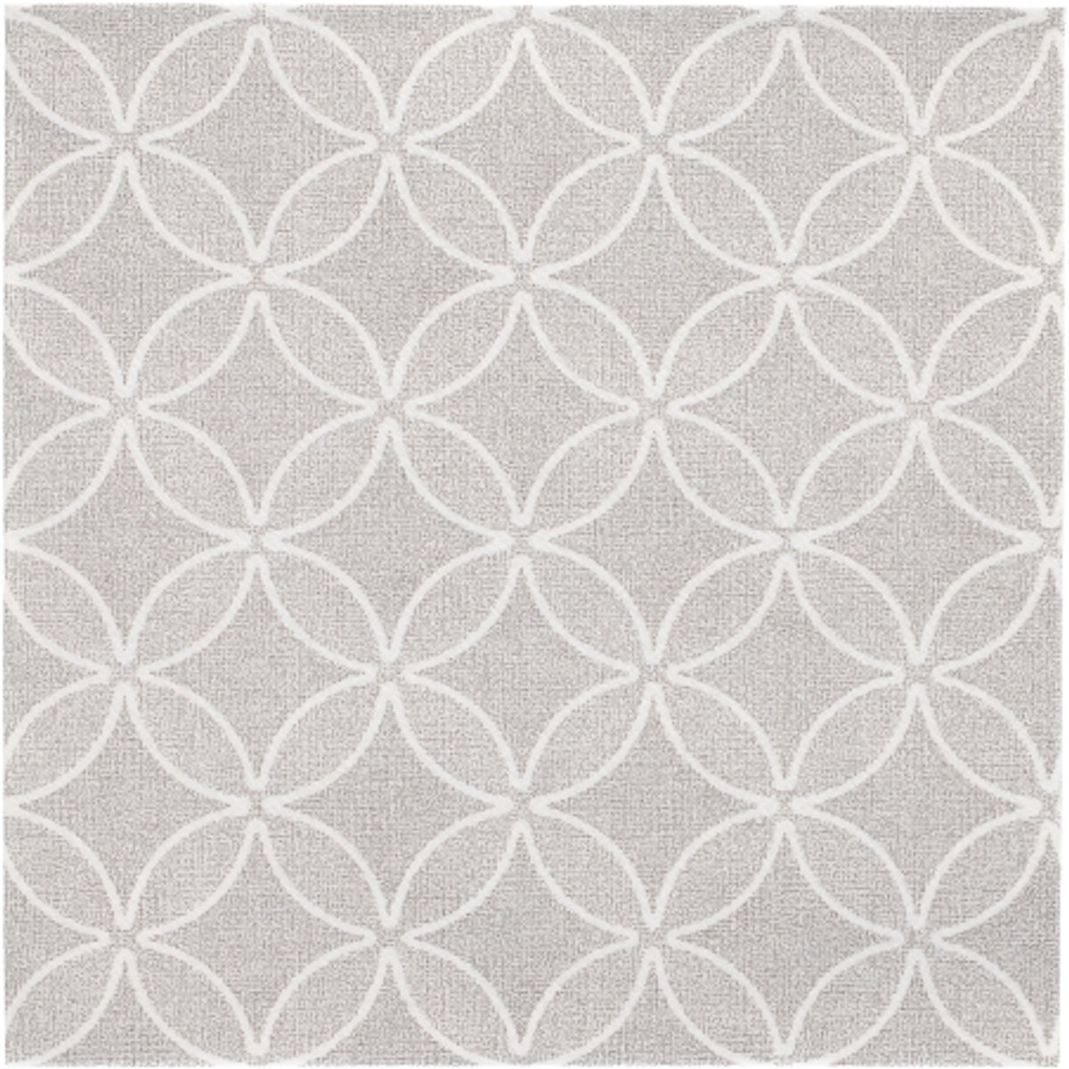 5x 50 Servetten ROYAL Collection 1/4 vouw 40 cm x 40 cm grijs Circle Flowers