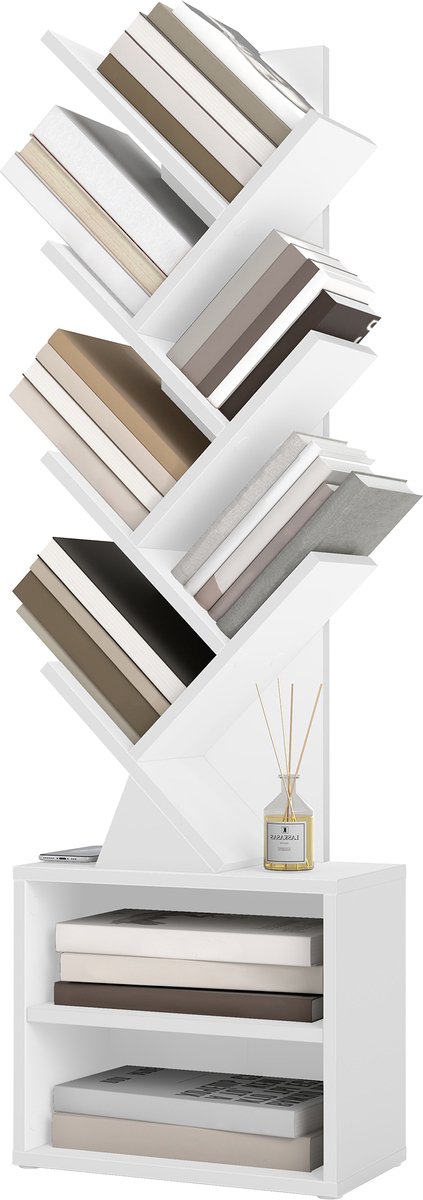 Vasagle Boekenkast - Moderne Opbergkast - Vrijstaande Boekenkast - Voor Woonkamer Slaapkamer Kantoor Bruin