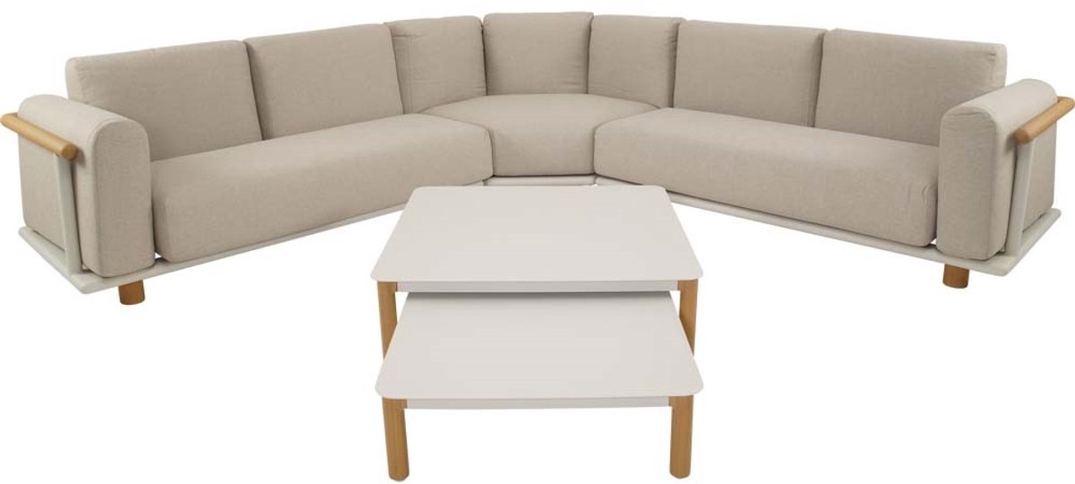 Lesli Living - Loungebank Mezio - Beige - 86x86x28cm