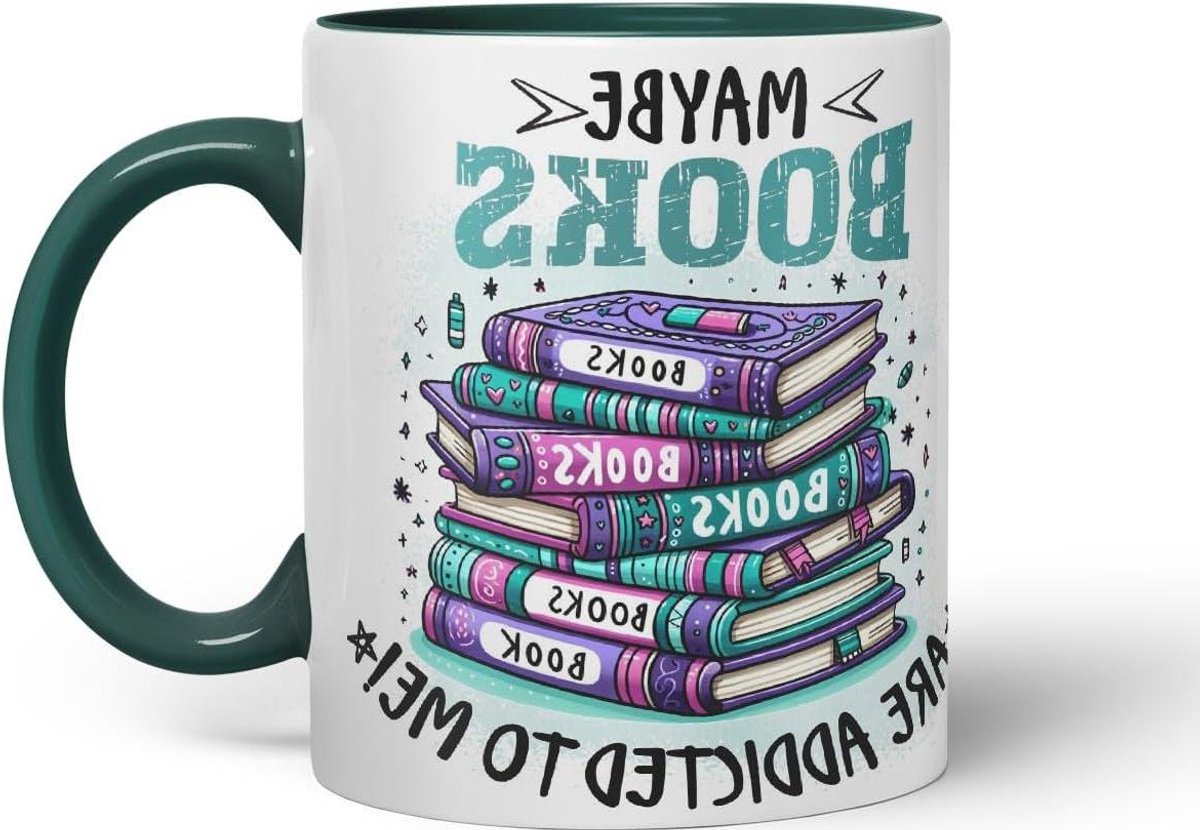 Gekleurde Mok - Koffiebeker Theeglas - Gezellig Drinken - Grappige Quote - 330 ml - Donkergroen