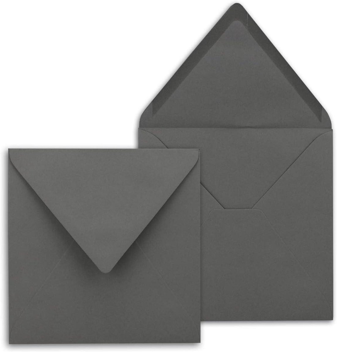 Vierkante Enveloppen - Uitnodiging Envelop - Kaarten Versturen - Zonder Venster - 155 x 155 cm - Antraciet