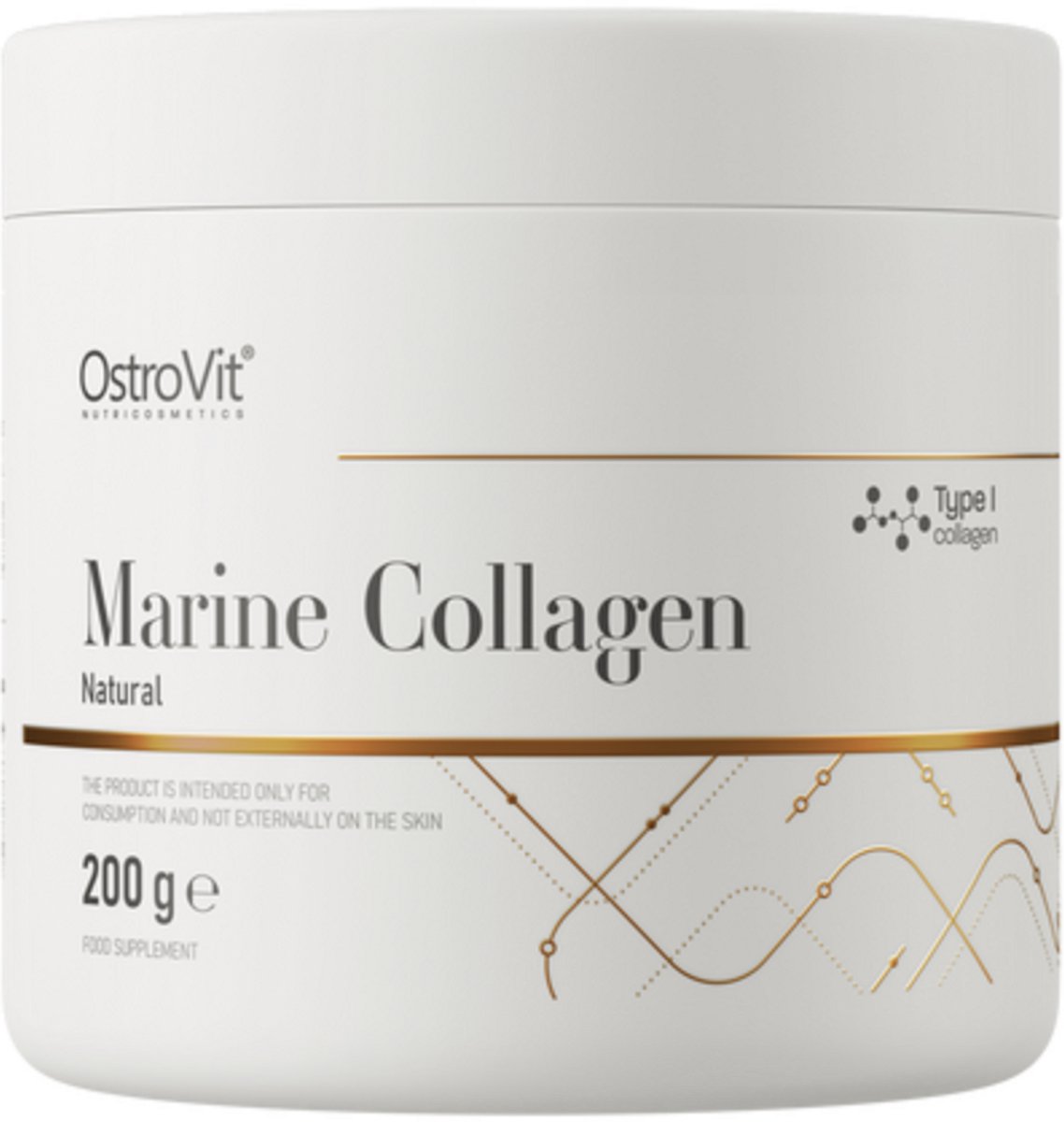 OstroVit Marine Collagen 200g – Vis Collageen Poeder | 2200 mg per Portie / Marine Collagen Supplement