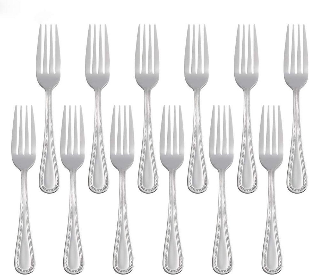 Bestek Set - Diner Vorken - Elegante Diner - Roestvrij Staal - Set van 12 - Zilver