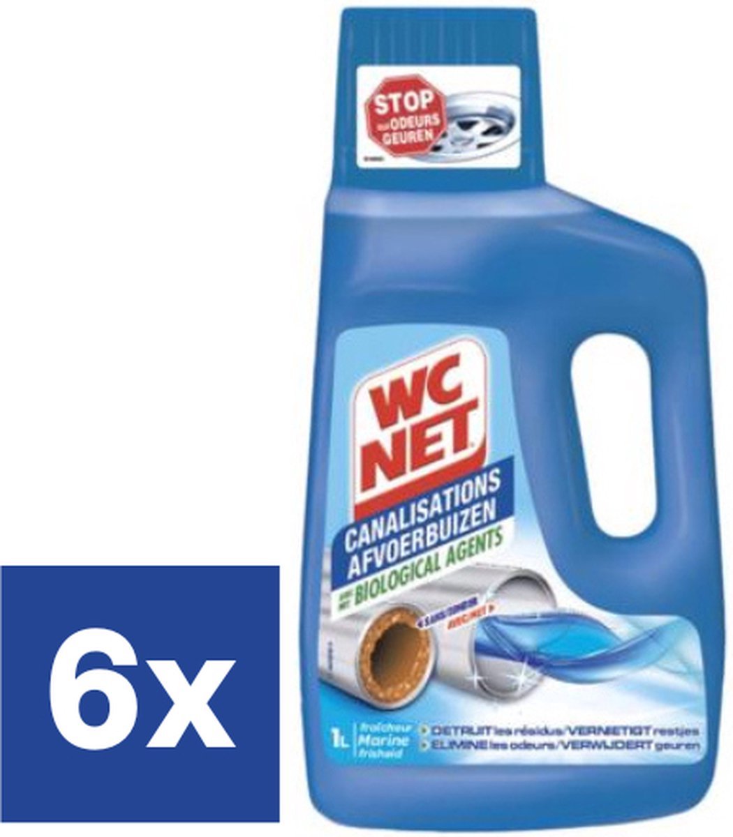 Wc Net Onderhoud Afvoerbuizen Biologische Stoffen - 6 x 1 l