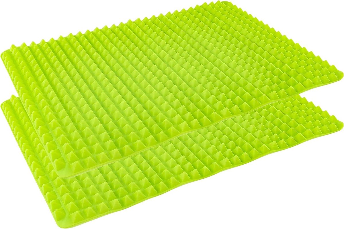 Siliconen Bakplaat Bakmat Antiaanbak Gezond Bakken Vet Afdruipend Ontwerp 40 x 29 cm Groen